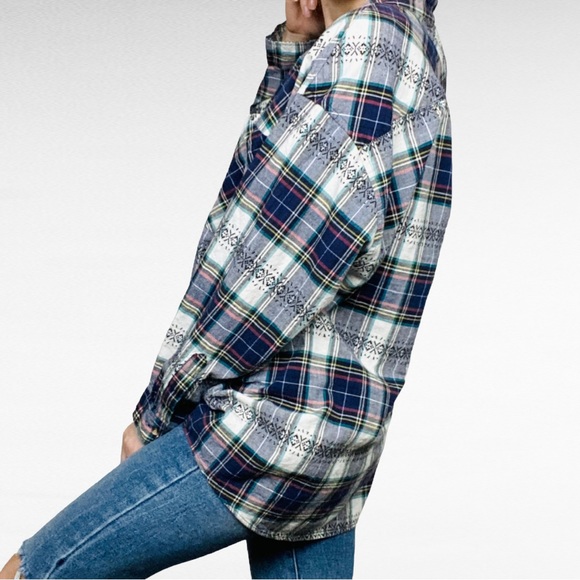 VINTAGE | 1980’s Gitano Plaid Embroidered Preppy Plus Size Button Down Shirt - Picture 6 of 14